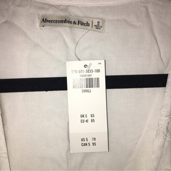 NWT A&F Eyelet Ruffle Hem Dress - Picture 2 of 4